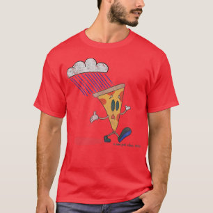 Camiseta Nova York Slice 2020 Retro Pizza Cartoon Walking 1