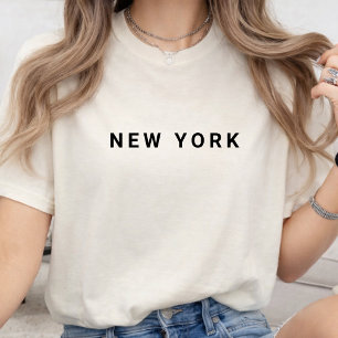 Camiseta Nova York Tipografia Moderna Personalizada Nome