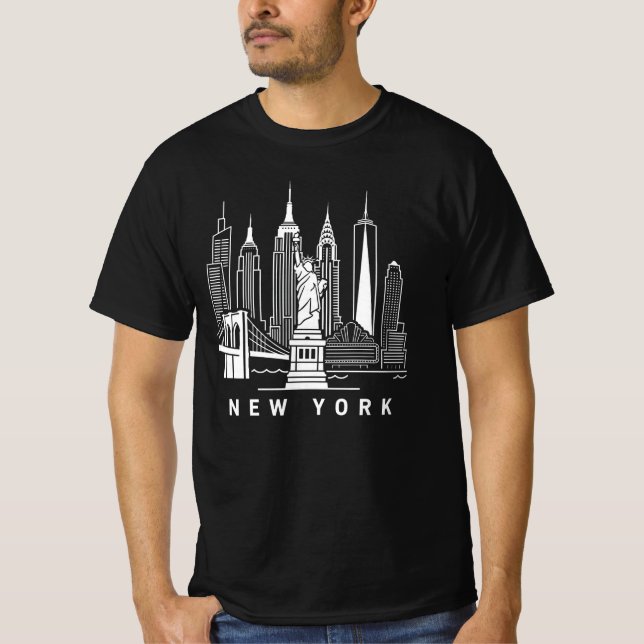 Camiseta Nova York Vantage NYC Skyline (Frente)