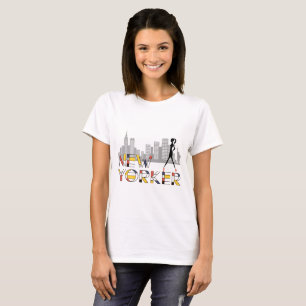 Camiseta Nova Yorker, beleza, elegante, chique