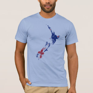 Camiseta Nova Zelândia afligiu a bandeira