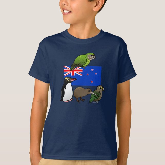 Camiseta Nova Zelândia Birdorables (Frente)