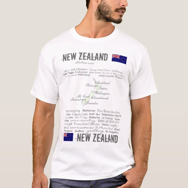 Camiseta NOVA ZELÂNDIA COMO… T-shirt (Frente)
