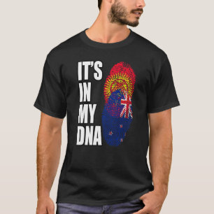 Camiseta Nova Zelândia E Quirguistão Misturam Sinalizador D