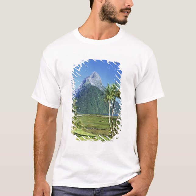 Camiseta Nova Zelândia, Ilha do Sul, Miter Peak, (Frente)