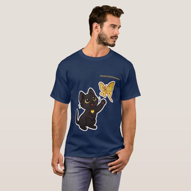 Camiseta #NovaCatAdventures  and Lunar Moth Frolics T-Shirt (Frente Completa)