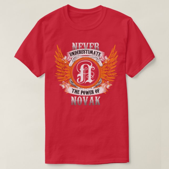 Camiseta Novak Name Shirt Nunca Subestima O Poder De (Frente do Design)