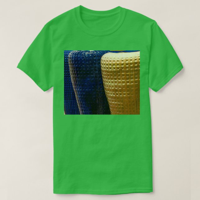 Camiseta Novas poeiras mexicanas em azul e latão (Frente do Design)