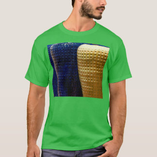 Camiseta Novas poeiras mexicanas em azul e latão