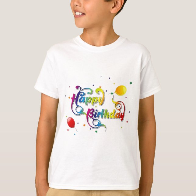 Camiseta Novas t-shirts de feliz aniversário, design9🤗 (Frente)