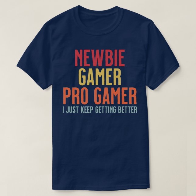 Camiseta Novato, Jogador, Videos games Engraçados Para Joga (Frente do Design)