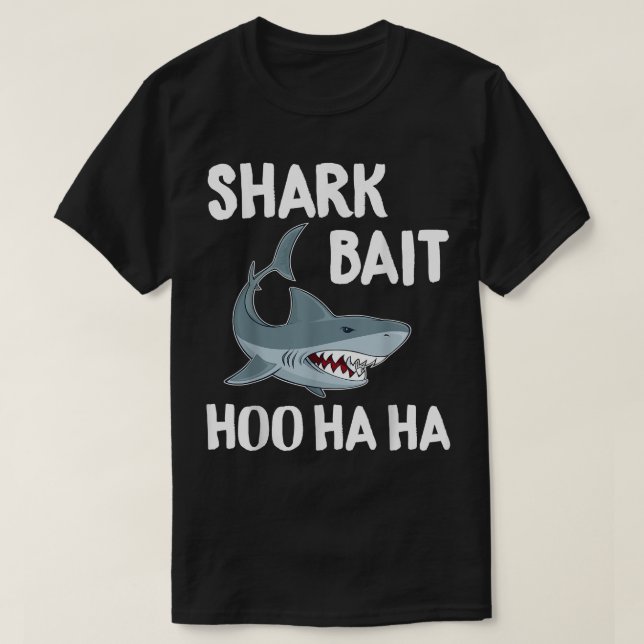 Camiseta Novato surpreendente de Shark, Bait Hoo Ha Iniciat (Frente do Design)