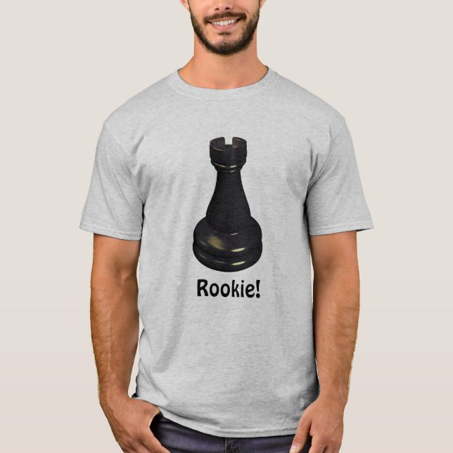 Camiseta NOVATO! Torre de Xadrez (Frente)