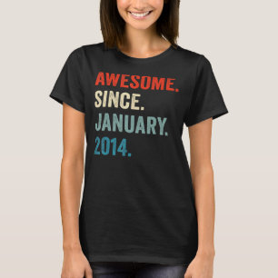 Camiseta Nove Anos, Criança de Noivado Incrível Desde Janei