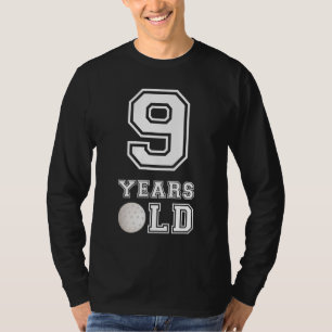 Camiseta Nove anos de Golf Birthday Boys 9th Birthday Gift