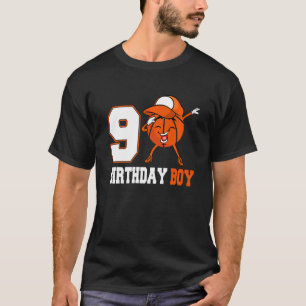 Camiseta Nove anos de idade, bebendo basquete, 9º Aniversár