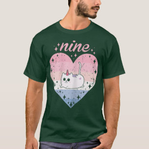 Camiseta Nove anos de idade, Gato de Gato Gato Gato-Gato