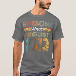 Camiseta Nove anos de idade incrível desde agosto de 2013 9