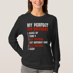 Camiseta Nove anos Meu perfeito 9º aniversário Futebol 9º B