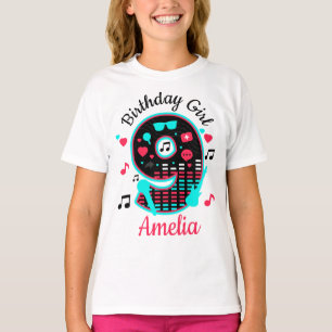 Camiseta Nove Bairthday Girl Music 9th