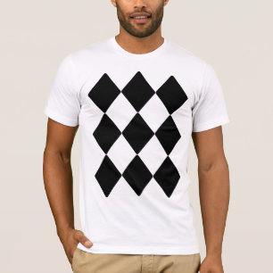 Camiseta Nove carvões afortunados em três fileiras de tr
