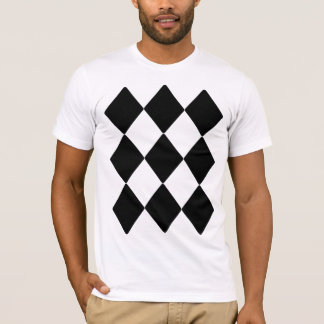 Camiseta Nove carvões afortunados em três fileiras de três
