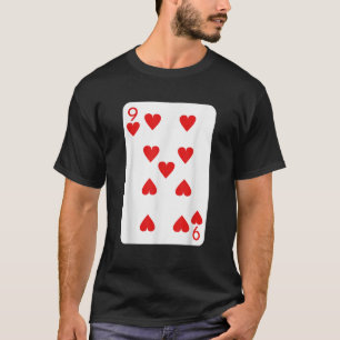 Camiseta Nove De Cartões Brincando Figurino De Halloween Ca