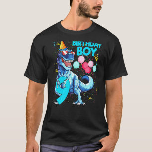 Camiseta Nove Festa de Dinossauro de Menino de Aniversário