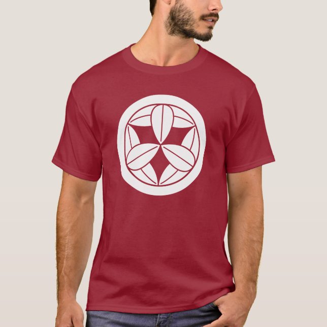 Camiseta Nove folhas de bambu em círculo (Frente)