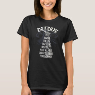 Camiseta Nove Noble Virtude Vikings Pride Norse