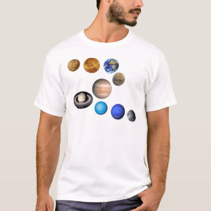 Camiseta Nove planetas no sistema solar