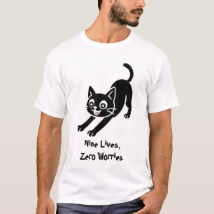 Camiseta Nove Vidas, Zero Preocupações