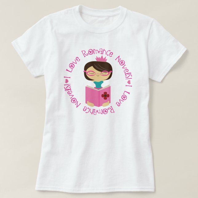 Camiseta Novelas que romances eu amo (Frente do Design)