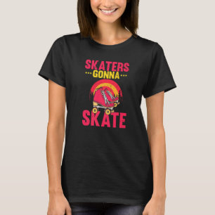 Camiseta Noveldade Nostálgica Skates de cilindro antigos mo