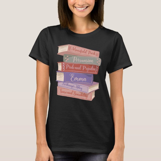 Camiseta Novels V de Jane Austen (Frente)