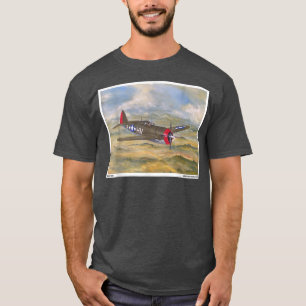 Camiseta Novelt Militar de Pintura de Plano WW2 P47 Thunder