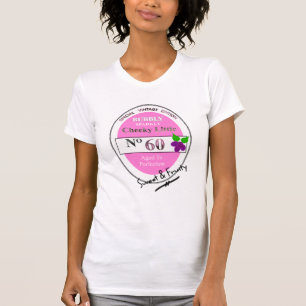 Camiseta Novelty 60th Milestone Birthday Engraçado Vinho E