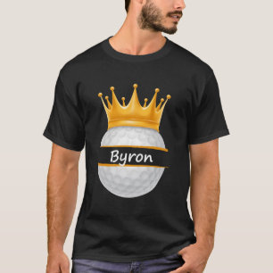 Camiseta Novelty Golf Personalizado Nome Byron Pai Esportiv