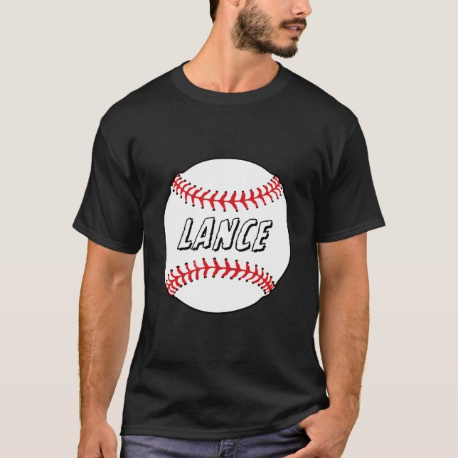 Camiseta Novelty Personalized Name Lance Sports Celebration (Frente)