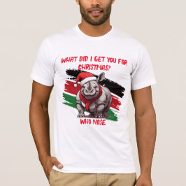 Camiseta Novelty T-shirt Christmas Rhino