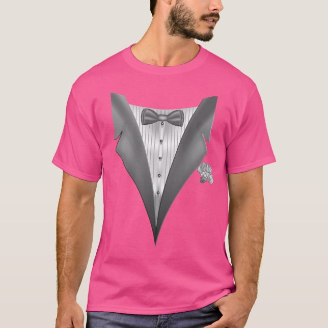 Camiseta Novelty Tuxedo Tux Impressão (Frente)