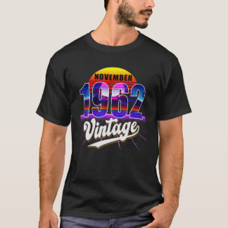 Camiseta November 1962 Retro 59Th Birthday Vaporwave 50'S S