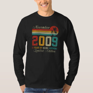 Camiseta Novembro, 13 anos Vintage 2009 13 Aniversário
