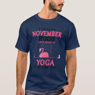 Camiseta NOVEMBRO 2000 Com Paixão Por Ioga Que Nunca