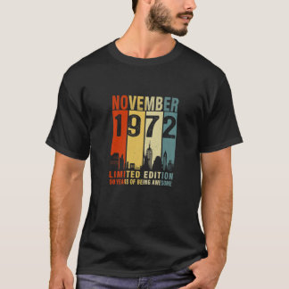Camiseta Novembro De 1972 Edição Limitada De 50 Anos De Aw
