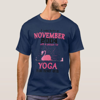 Camiseta NOVEMBRO DE 2004 Com Paixão Por Ioga Que Nunca