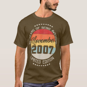 Camiseta Novembro De 2007 15 Aniversário De 15 Anos De Está