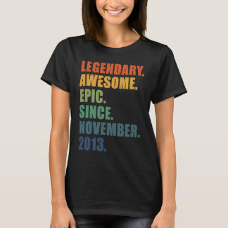Camiseta Novembro De 2013 10º Aniversário Garotas 10 Anos A