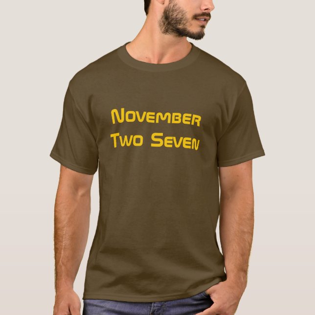Camiseta Novembro dois sete (Frente)