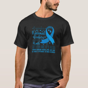 Camiseta Novembro é consciência da diabetes Mês Guerreiro T